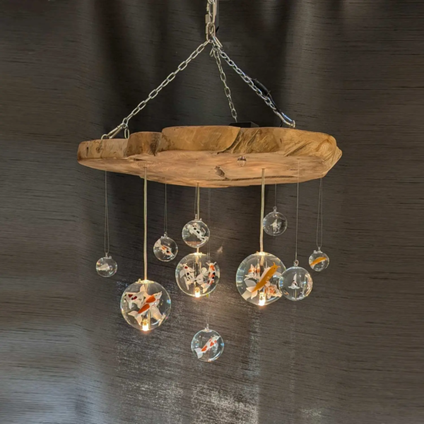 Lamp met Koi karpers - Afbeelding 2