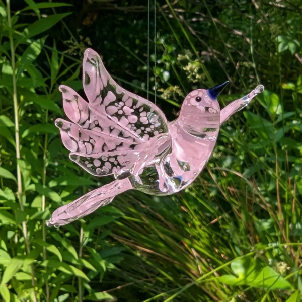 Vogel hangend (massief glas) - Afbeelding 3
